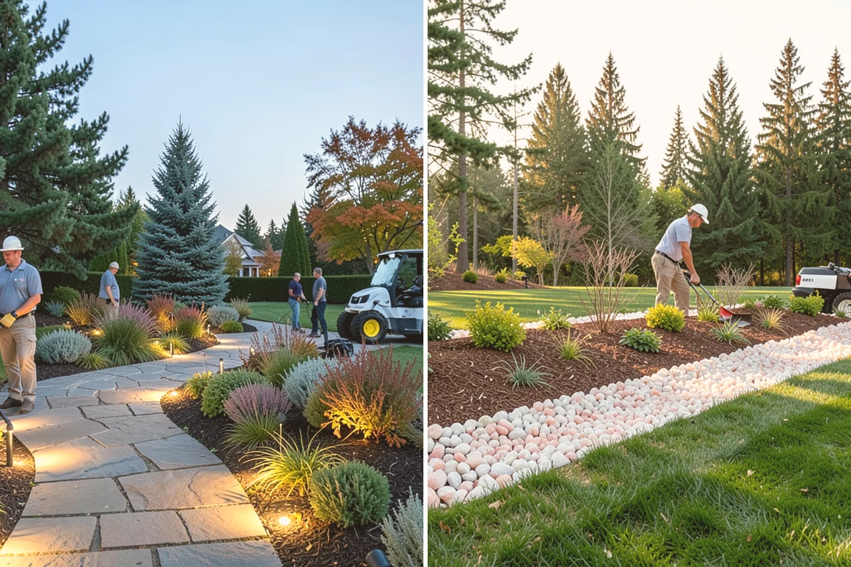 Rubber Mulch Installation in Milton, King County, WA - Define and prep the area