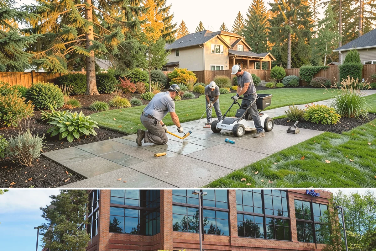 Rubber Mulch Installation in Mountlake Terrace, Snohomish County, WA - Can be installed year-round.