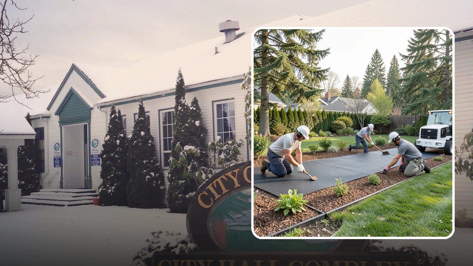 Rubber Mulch Installation in Pacific, King County, WA - Recycled rubber mulch installed for playgrounds, play areas, and beds that never need replacing.