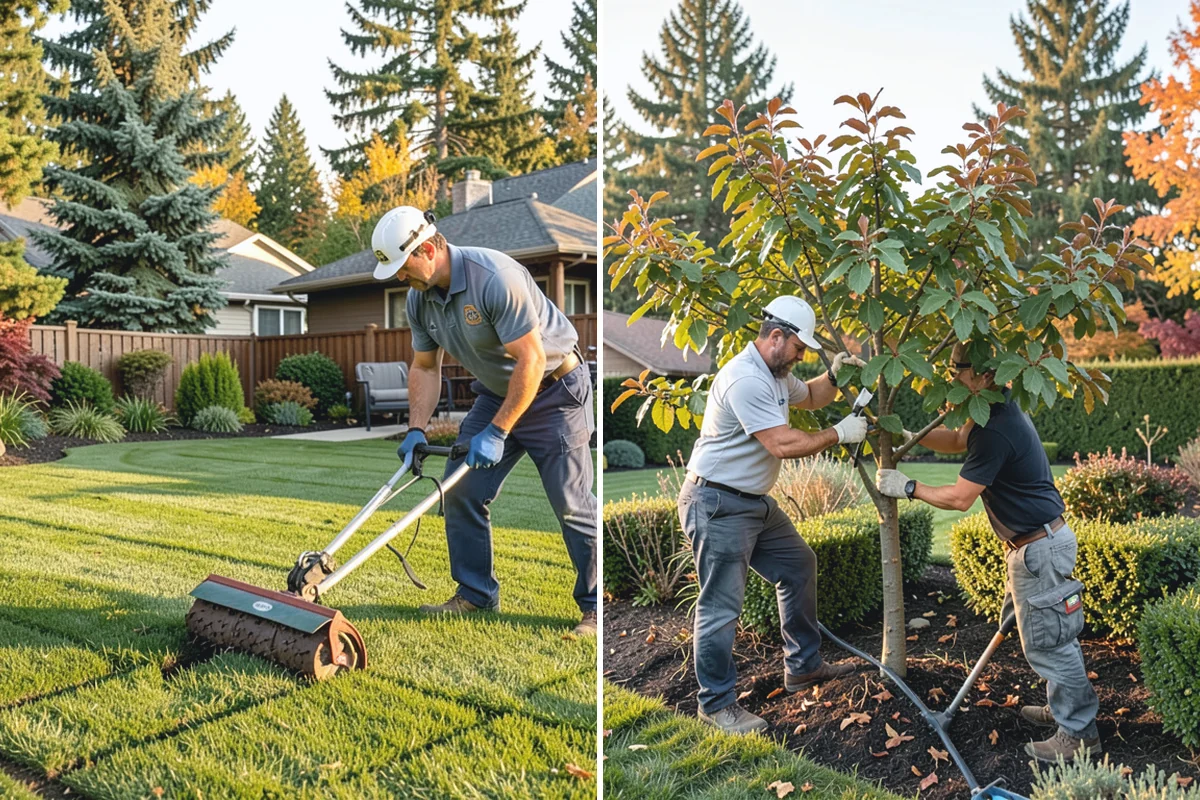 Rubber Mulch Installation in Redmond, King County, WA - Define and prep the area
