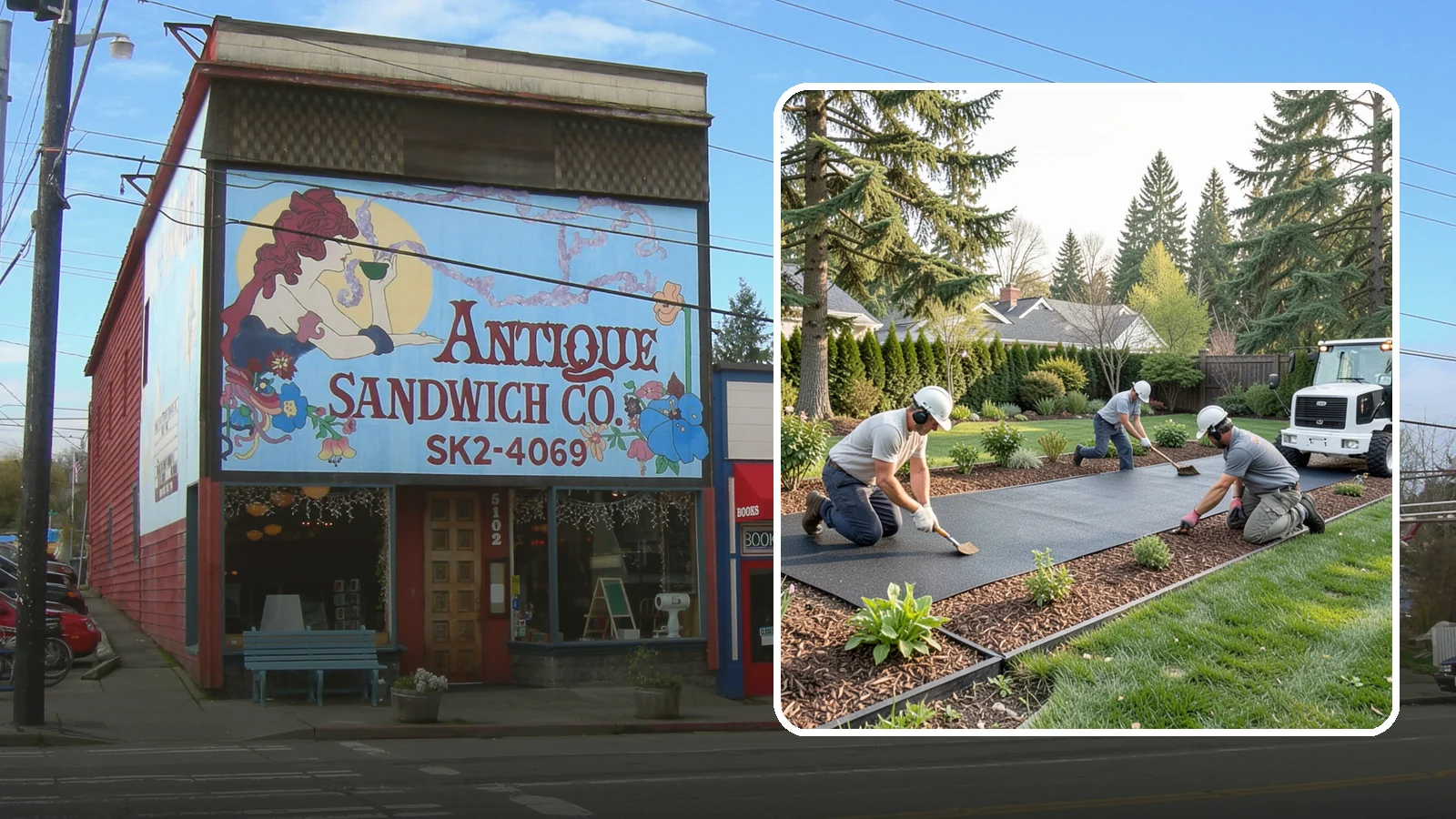 Rubber Mulch Installation in Ruston, Pierce County, WA - Recycled rubber mulch installed for playgrounds, play areas, and beds that never need replacing.