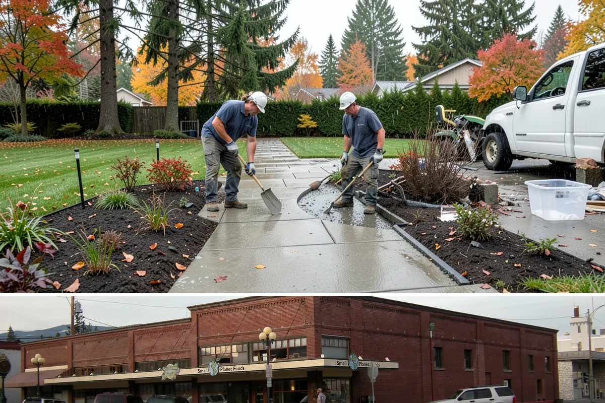 Rubber Mulch Installation in Sedro-Woolley, Skagit County, WA - Can be installed year-round.