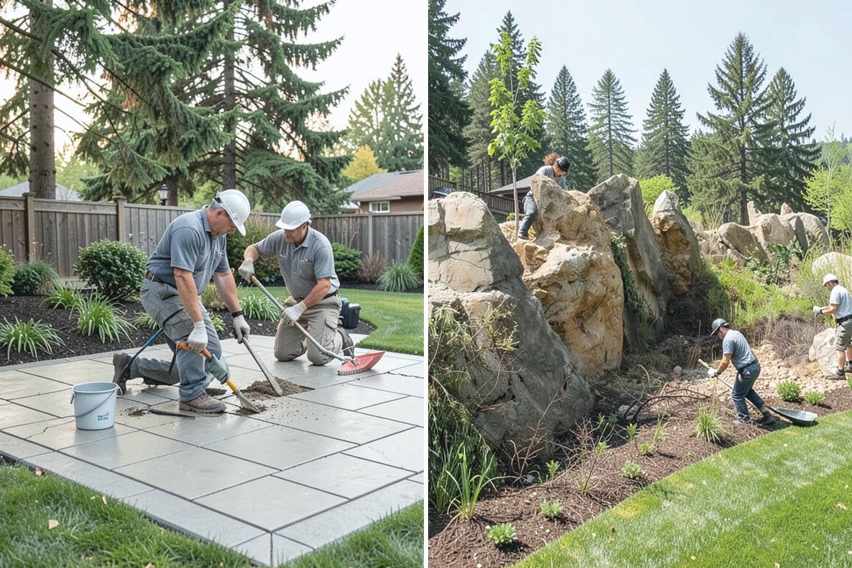 Rubber Mulch Installation in Skykomish, King County, WA - Define and prep the area