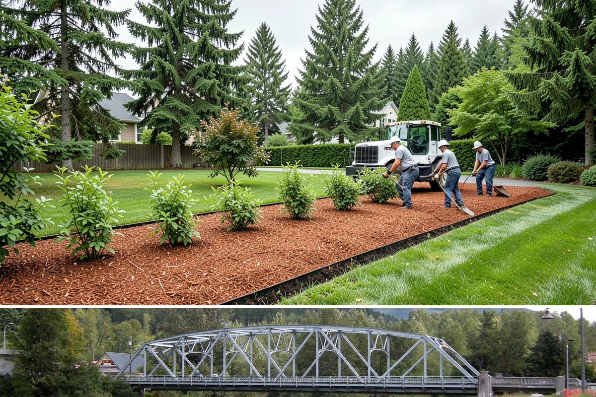 Rubber Mulch Installation in Skykomish, King County, WA - Can be installed year-round.
