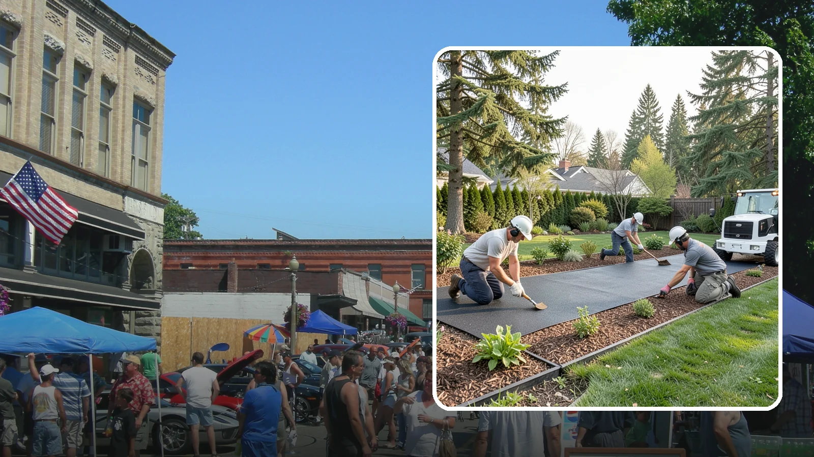 Rubber Mulch Installation in Snohomish, Snohomish County, WA - Recycled rubber mulch installed for playgrounds, play areas, and beds that never need replacing.
