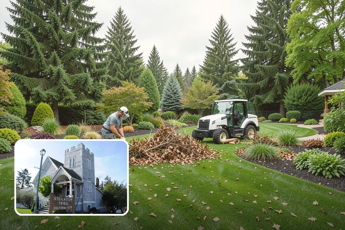Rubber Mulch Installation in Steilacoom, Pierce County, WA - Never decomposes or needs replacing