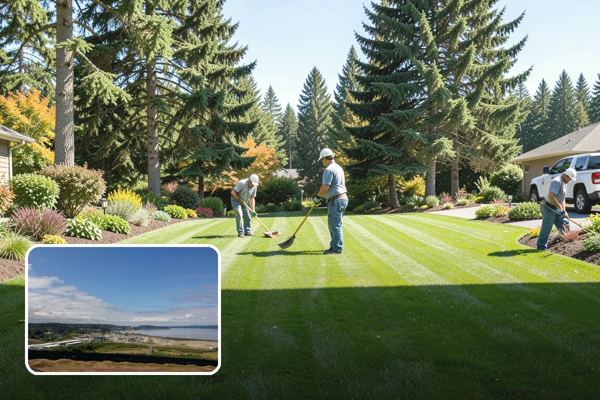Rubber Mulch Installation in University Place, Pierce County, WA - Never decomposes or needs replacing