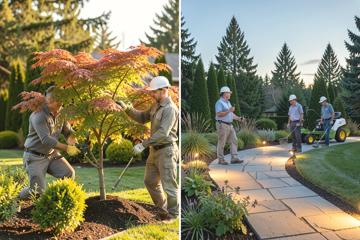 Rubber Mulch Installation in University Place, Pierce County, WA - Define and prep the area