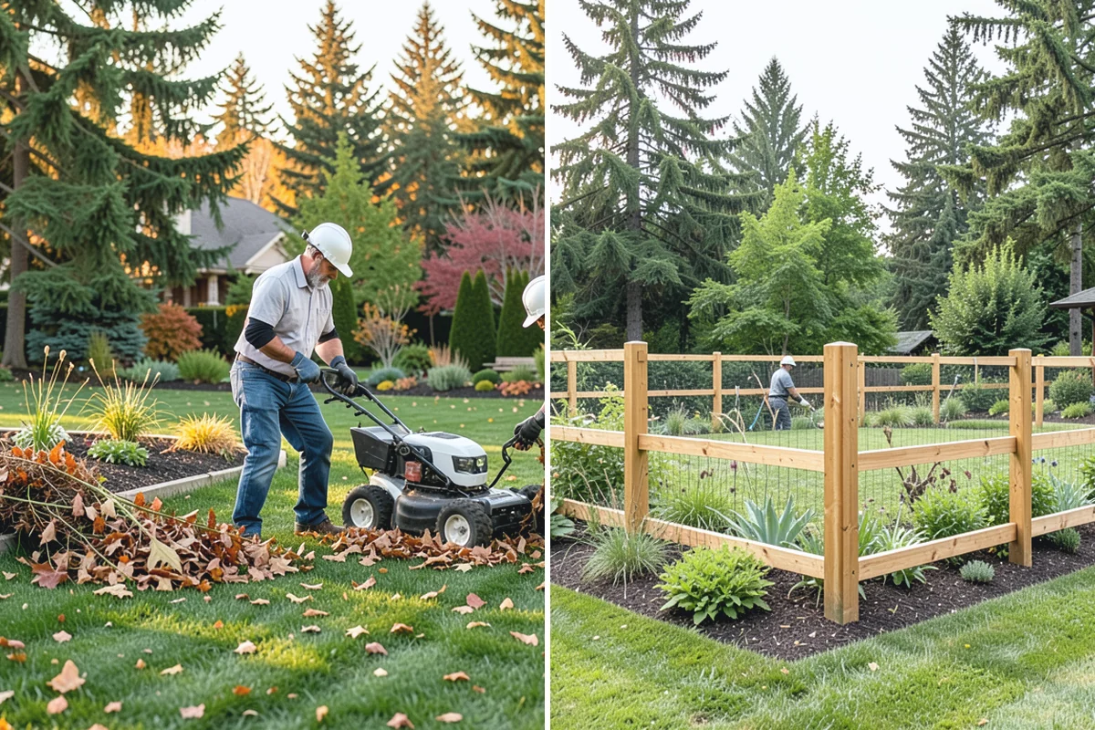 Rubber Mulch Installation in Woodinville, King County, WA - Define and prep the area