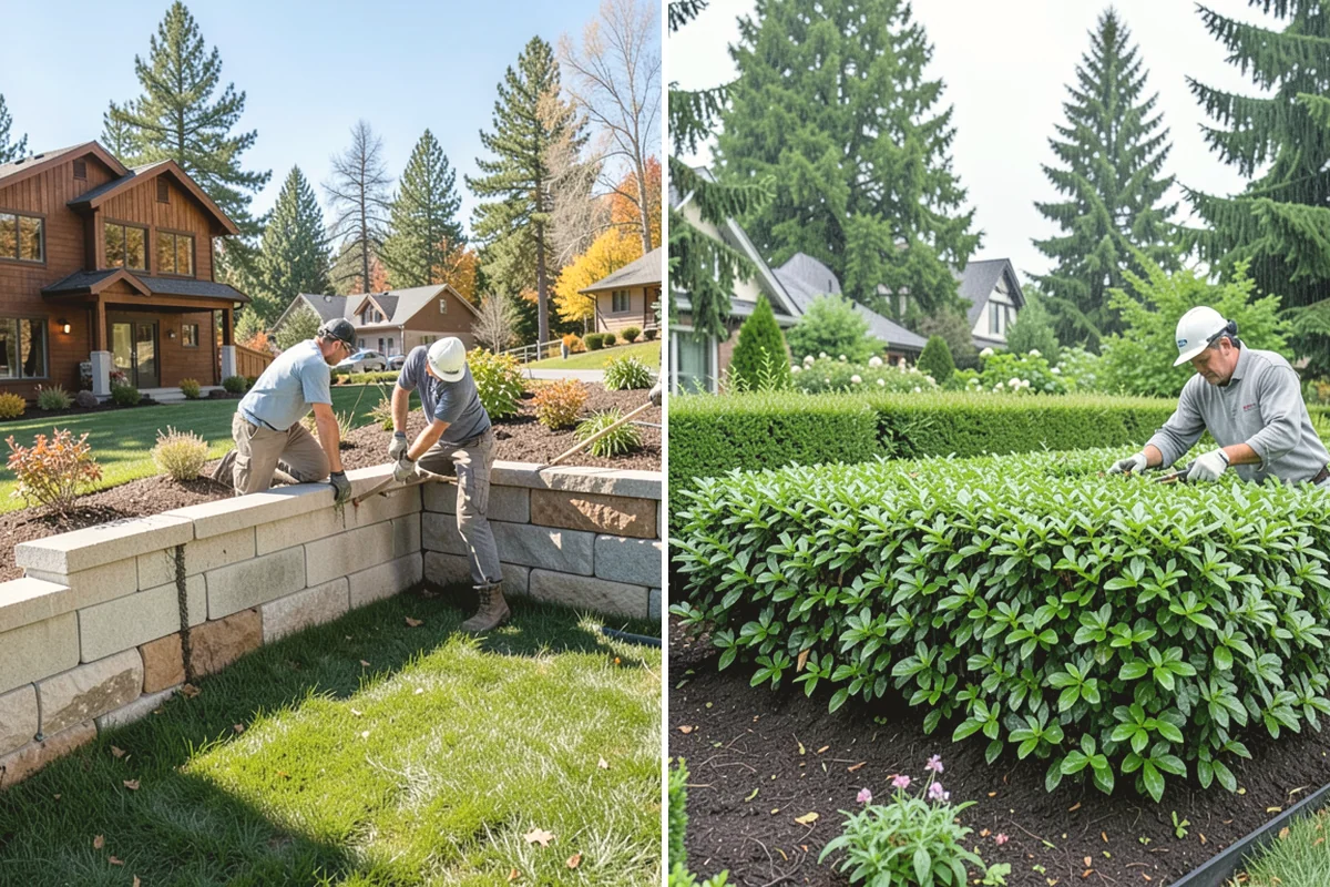 Rubber Mulch Installation in Yarrow Point, King County, WA - Define and prep the area