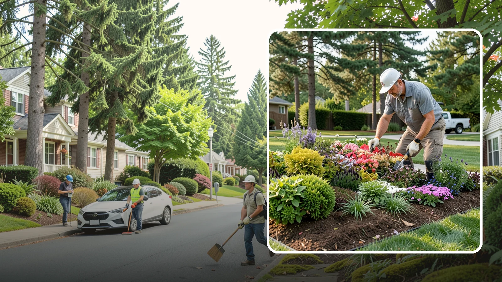Seasonal Planting in Beaux Arts Village, King County, WA - We refresh beds and containers with color and structure chosen to thrive in the Pacific Northwest's mild, wet seasons.
