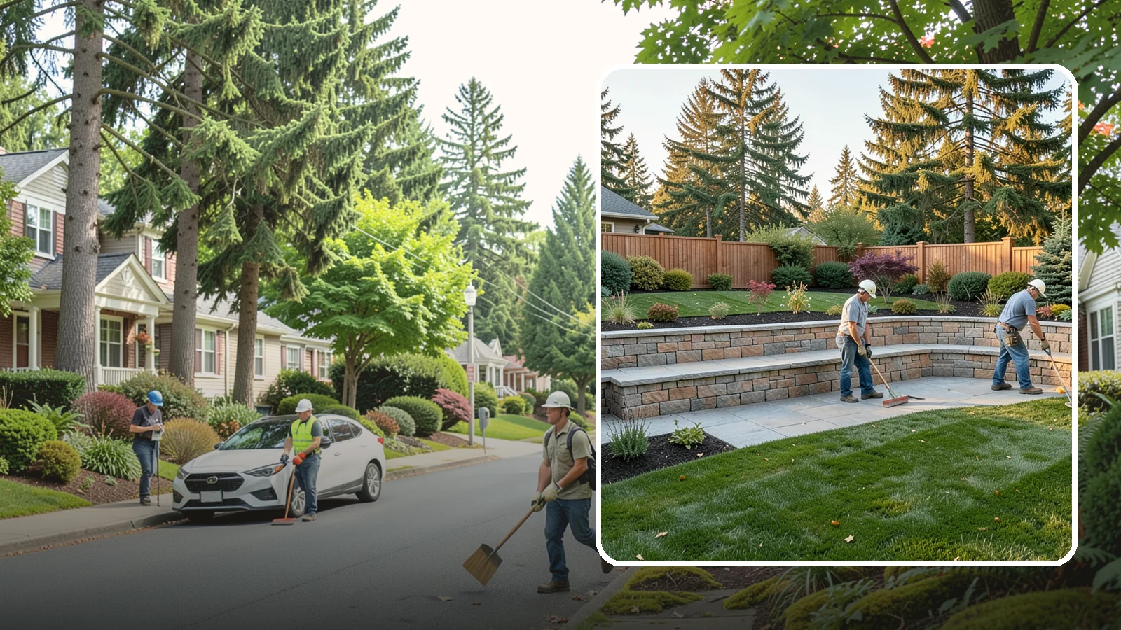 Seating Wall Installation in Beaux Arts Village, King County, WA - Built-in seating walls that add permanent seating and definition to patios and gathering spaces.