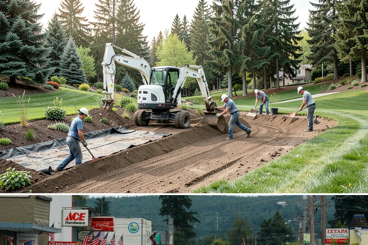 Seating Wall Installation in Carnation, King County, WA - Best built spring through fall.