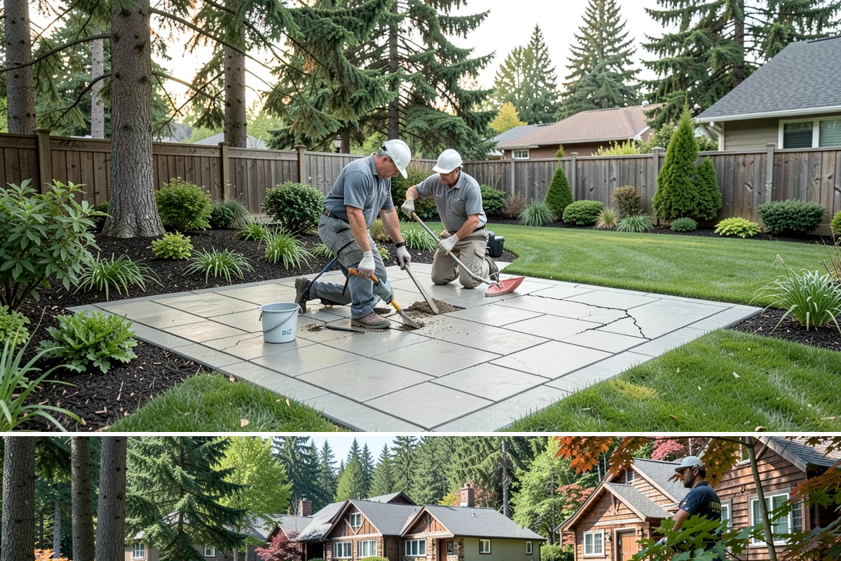 Seating Wall Installation in Edgewood, Pierce County, WA - Best built spring through fall.