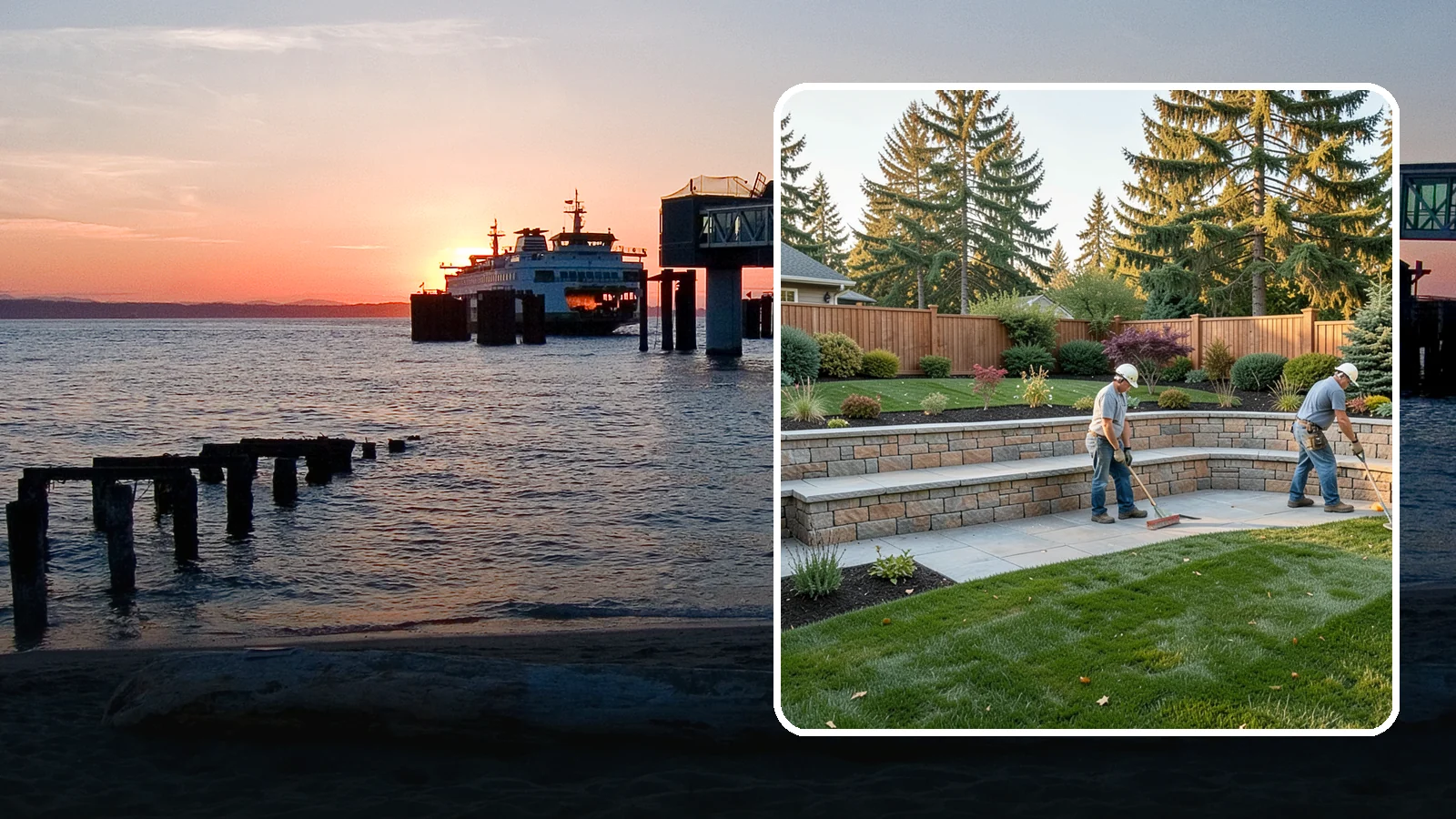 Seating Wall Installation in Edmonds, Snohomish County, WA - Built-in seating walls that add permanent seating and definition to patios and gathering spaces.