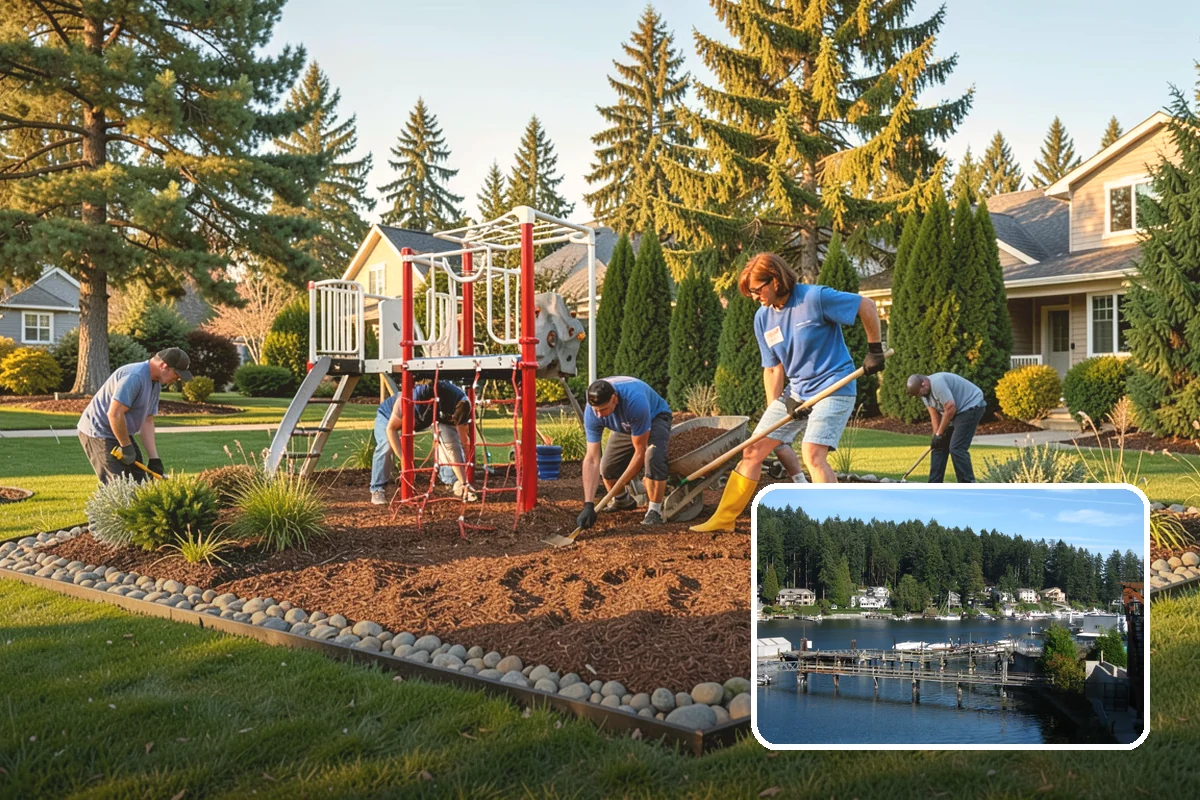 Seating Wall Installation in Gig Harbor, Pierce County, WA - Permanent seating without clutter