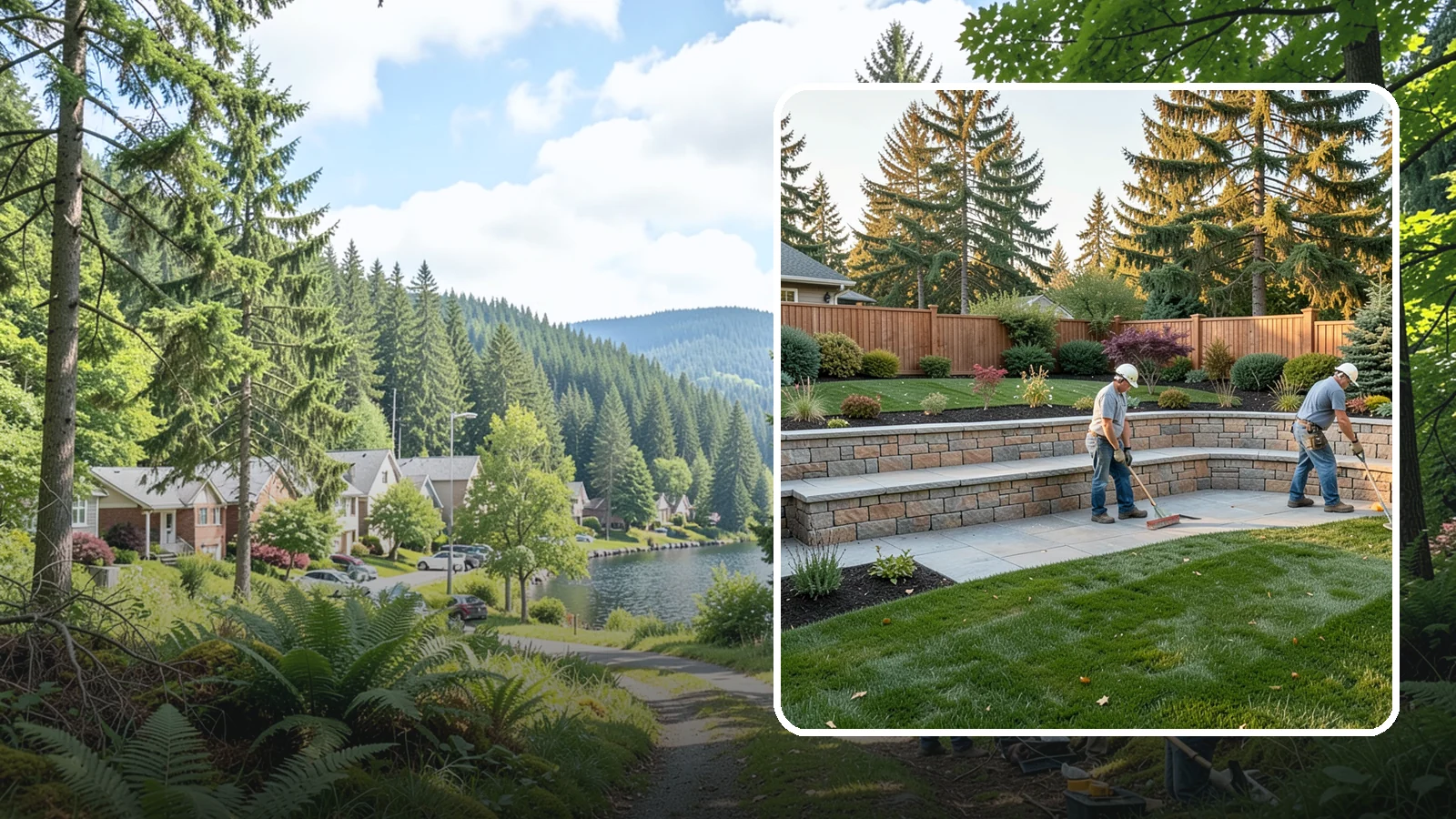 Seating Wall Installation in Lake Forest Park, King County, WA - Built-in seating walls that add permanent seating and definition to patios and gathering spaces.
