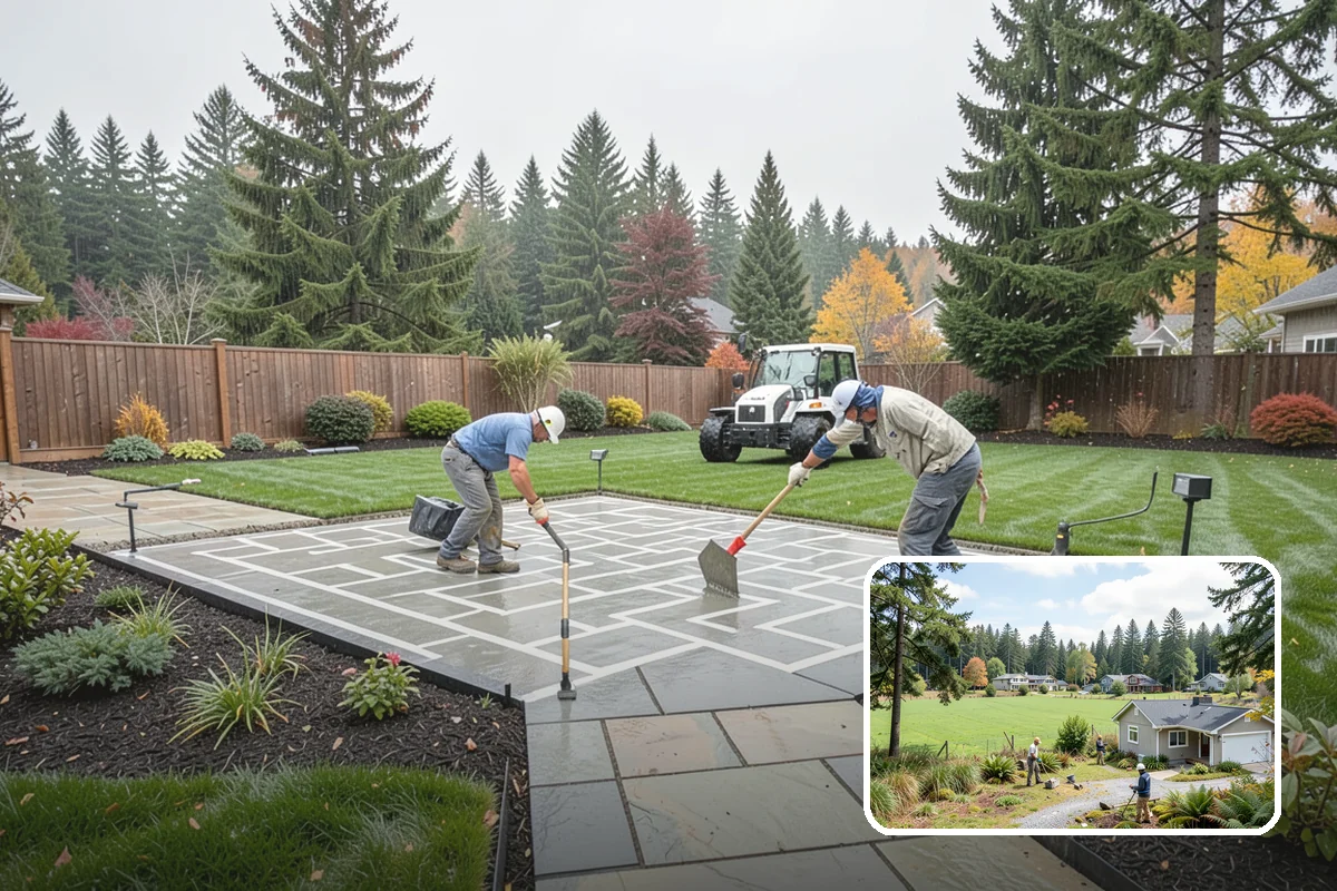 Seating Wall Installation in Lyman, Skagit County, WA - Permanent seating without clutter