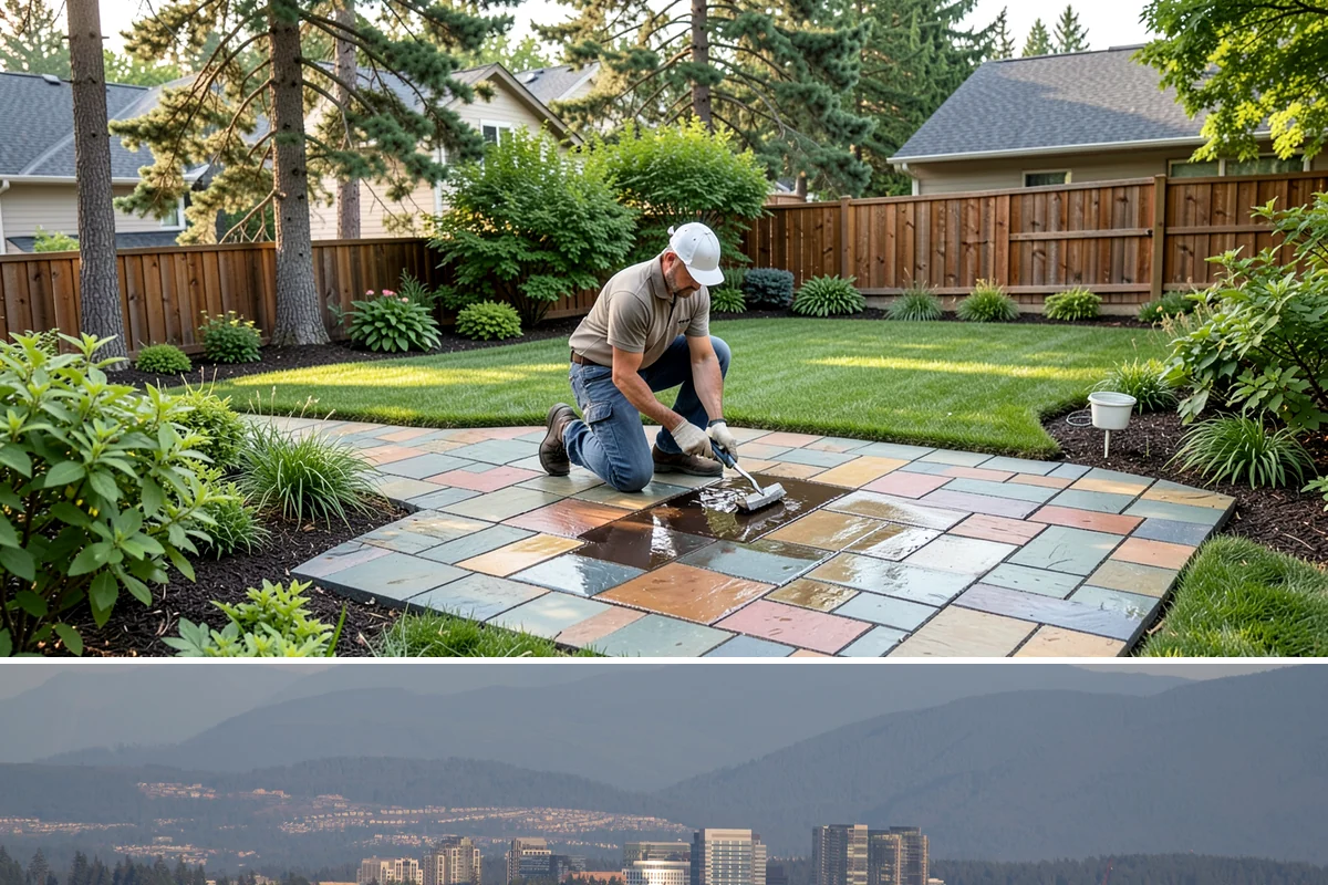 Seating Wall Installation in Medina, King County, WA - Best built spring through fall.