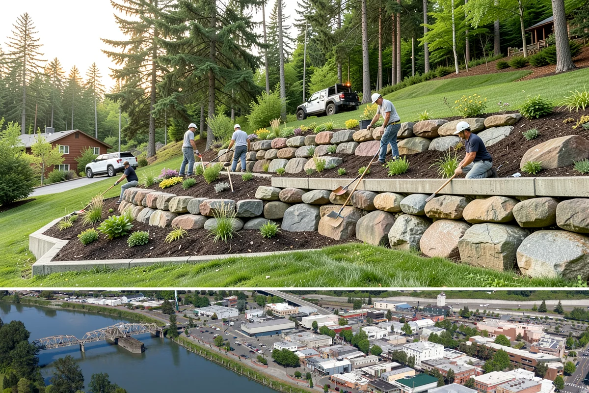 Seating Wall Installation in Mount Vernon, Skagit County, WA - Best built spring through fall.