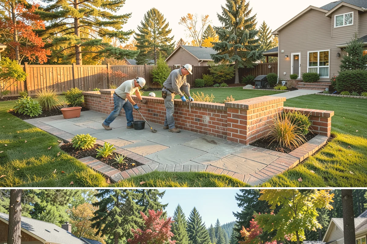 Seating Wall Installation in Orting, Pierce County, WA - Best built spring through fall.
