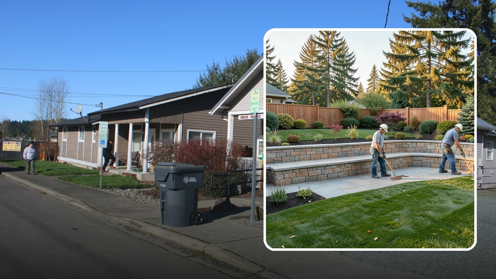 Seating Wall Installation in South Prairie, Pierce County, WA - Built-in seating walls that add permanent seating and definition to patios and gathering spaces.