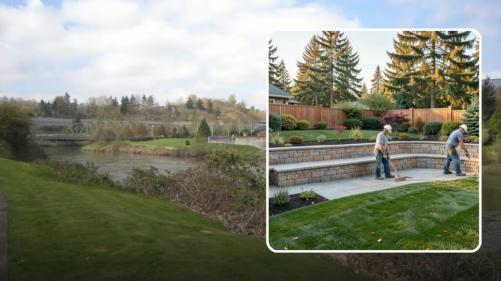 Seating Wall Installation in Tukwila, King County, WA - Built-in seating walls that add permanent seating and definition to patios and gathering spaces.