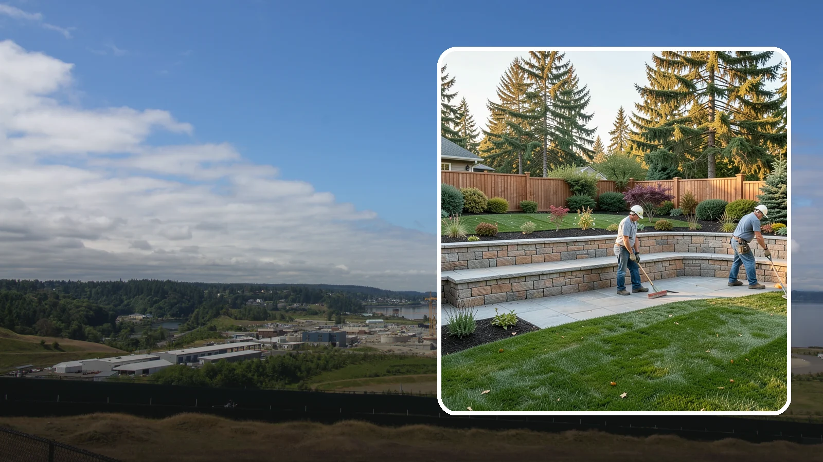 Seating Wall Installation in University Place, Pierce County, WA - Built-in seating walls that add permanent seating and definition to patios and gathering spaces.
