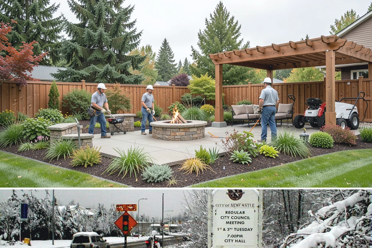 Security Lighting in Newcastle, King County, WA - Can be installed year-round.