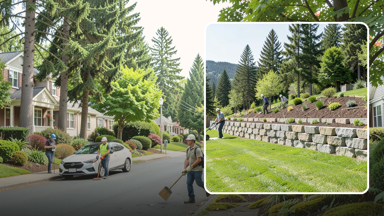 Segmental Block Retaining Wall in Beaux Arts Village, King County, WA - An engineered mortarless wall of interlocking segmental units, ideal for taller PNW slopes that demand reinforcement and reliable...