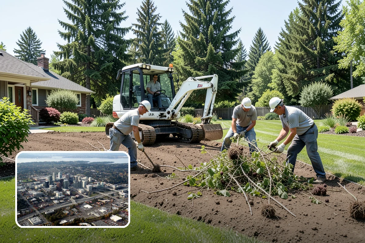 Segmental Block Retaining Wall in Bellevue, King County, WA - Handles taller walls with geogrid reinforcement