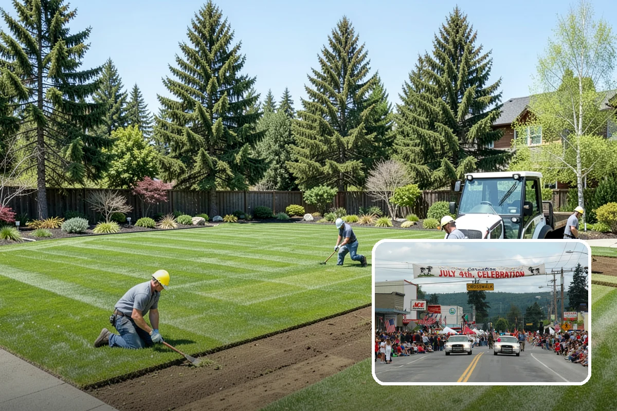 Segmental Block Retaining Wall in Carnation, King County, WA - Handles taller walls with geogrid reinforcement