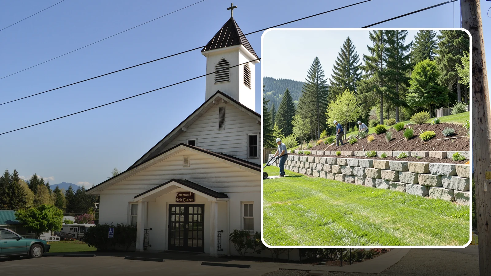 Segmental Block Retaining Wall in Concrete, Skagit County, WA - An engineered mortarless wall of interlocking segmental units, ideal for taller PNW slopes that demand reinforcement and reliable...