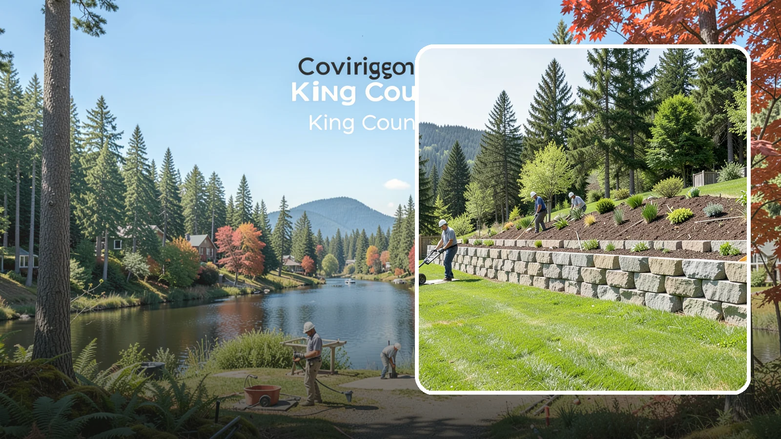 Segmental Block Retaining Wall in Covington, King County, WA - An engineered mortarless wall of interlocking segmental units, ideal for taller PNW slopes that demand reinforcement and reliable...
