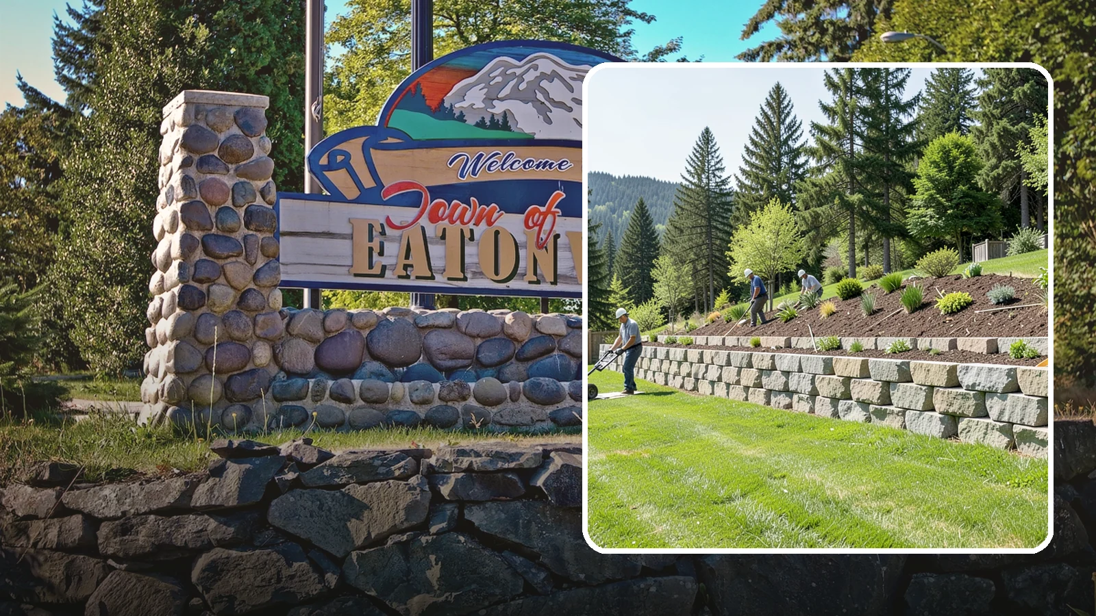 Segmental Block Retaining Wall in Eatonville, Pierce County, WA - An engineered mortarless wall of interlocking segmental units, ideal for taller PNW slopes that demand reinforcement and reliable...