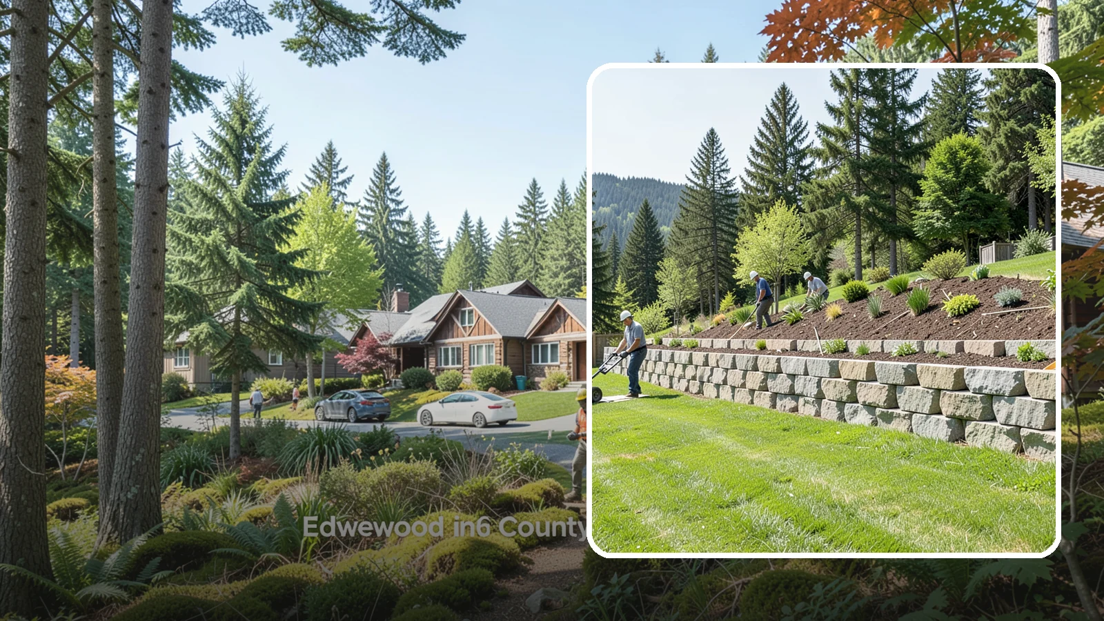 Segmental Block Retaining Wall in Edgewood, Pierce County, WA - An engineered mortarless wall of interlocking segmental units, ideal for taller PNW slopes that demand reinforcement and reliable...