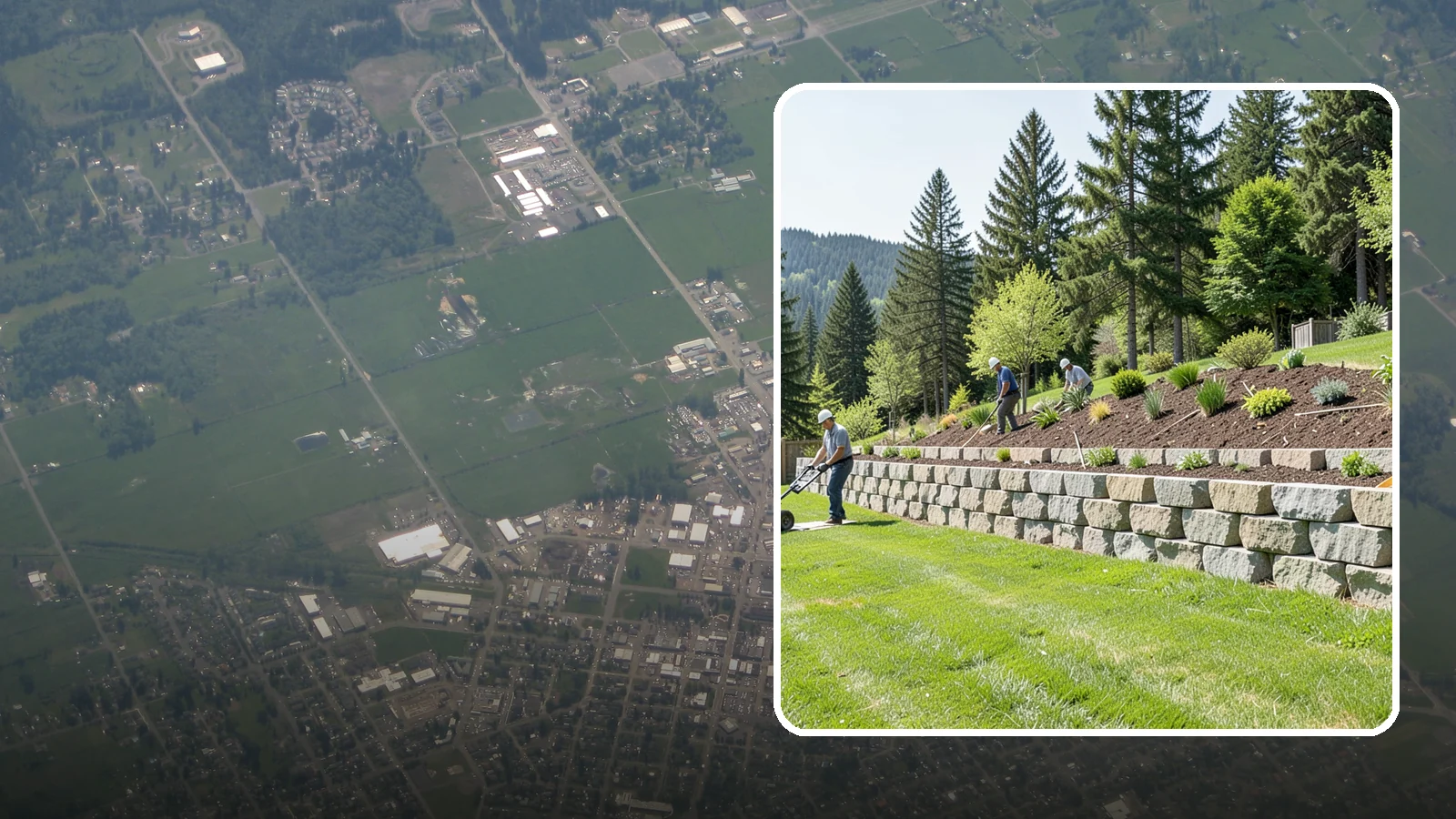 Segmental Block Retaining Wall in Enumclaw, King County, WA - An engineered mortarless wall of interlocking segmental units, ideal for taller PNW slopes that demand reinforcement and reliable...
