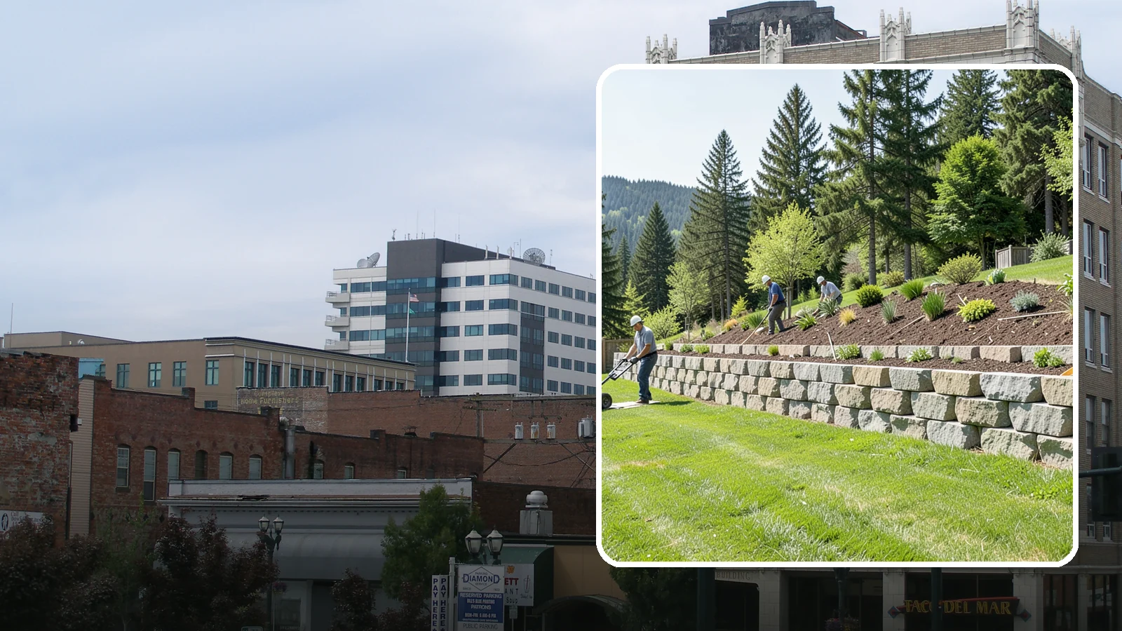 Segmental Block Retaining Wall in Everett, Snohomish County, WA - An engineered mortarless wall of interlocking segmental units, ideal for taller PNW slopes that demand reinforcement and reliable...