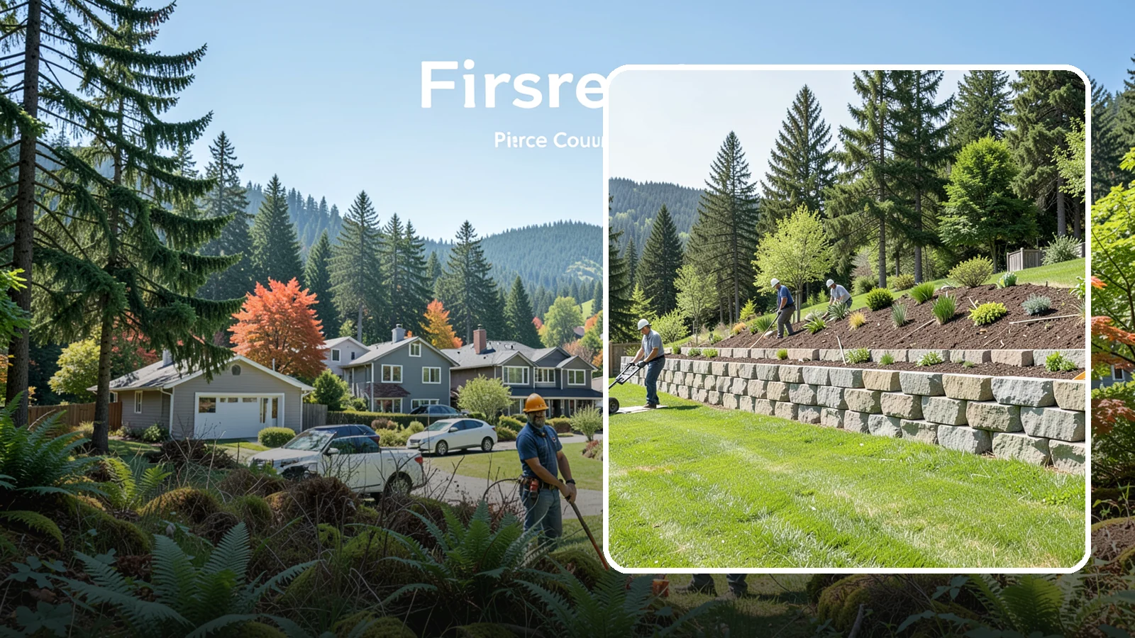 Segmental Block Retaining Wall in Fircrest, Pierce County, WA - An engineered mortarless wall of interlocking segmental units, ideal for taller PNW slopes that demand reinforcement and reliable...