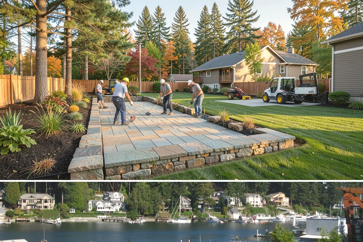 Segmental Block Retaining Wall in Gig Harbor, Pierce County, WA - Ideal in the drier spring-to-autumn window for compaction, but the mortarless system lets our teams install through much of the...