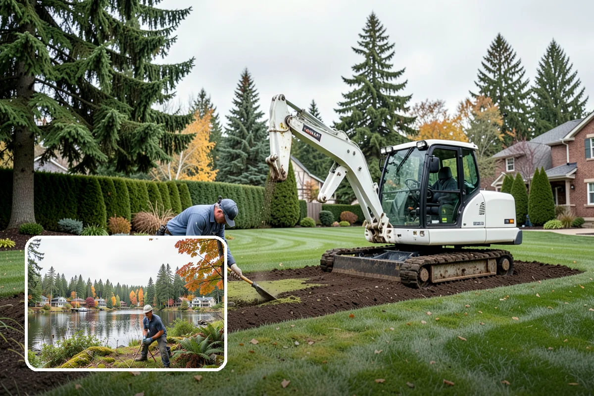 Segmental Block Retaining Wall in La Conner, Skagit County, WA - Handles taller walls with geogrid reinforcement