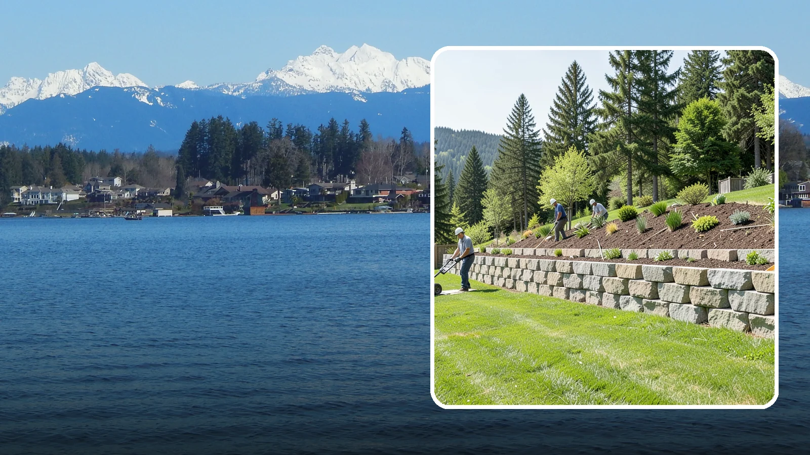 Segmental Block Retaining Wall in Lake Stevens, Snohomish County, WA - An engineered mortarless wall of interlocking segmental units, ideal for taller PNW slopes that demand reinforcement and reliable...