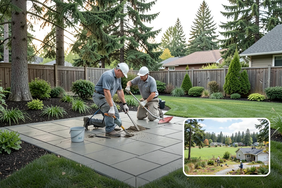 Segmental Block Retaining Wall in Lyman, Skagit County, WA - Handles taller walls with geogrid reinforcement