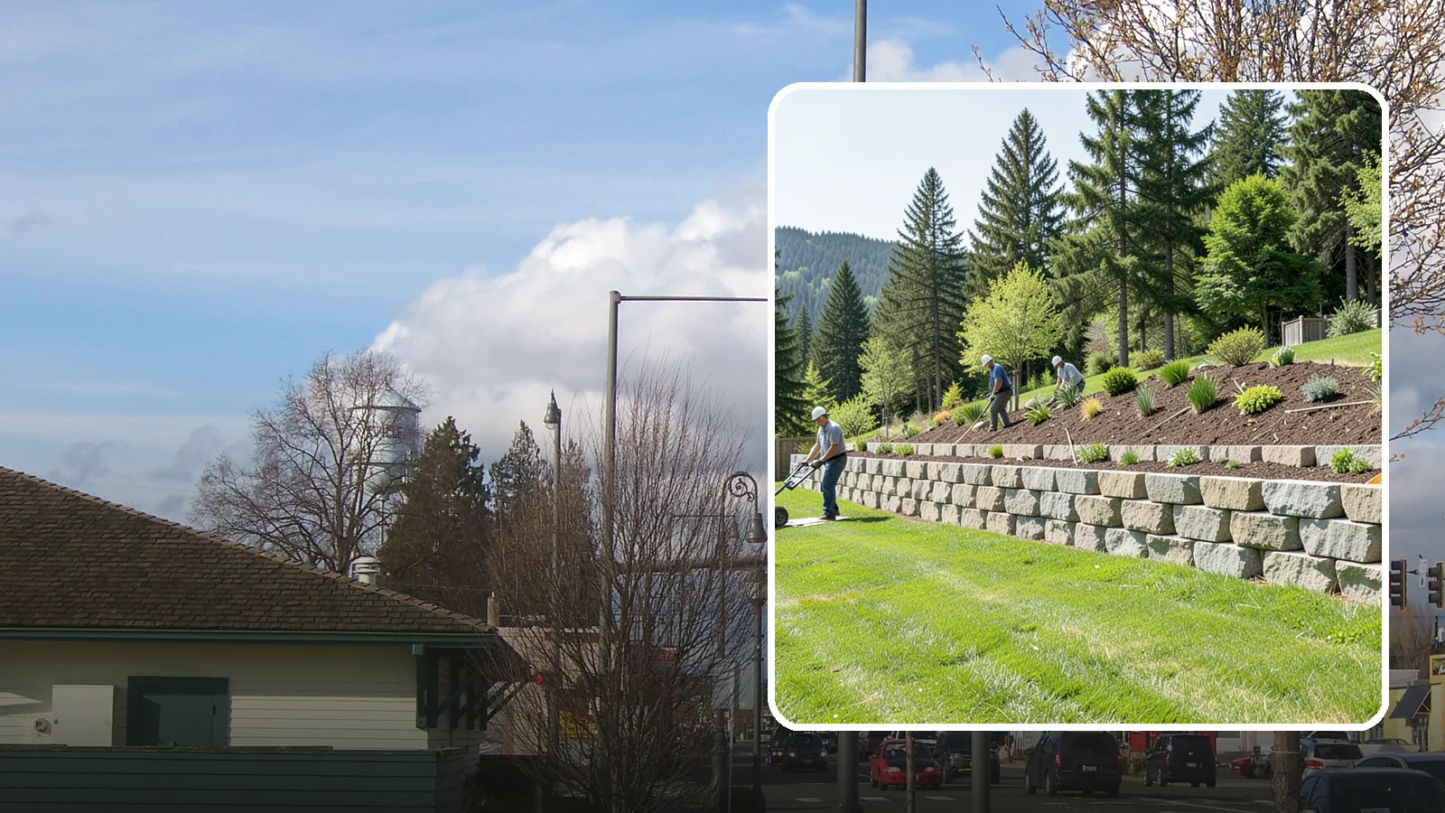 Segmental Block Retaining Wall in Marysville, Snohomish County, WA - An engineered mortarless wall of interlocking segmental units, ideal for taller PNW slopes that demand reinforcement and reliable...