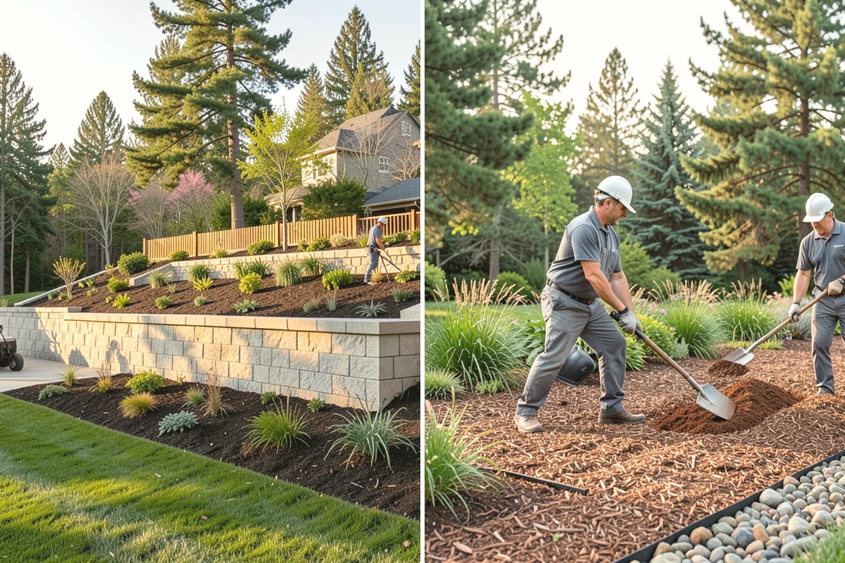 Segmental Block Retaining Wall in Mountlake Terrace, Snohomish County, WA - Excavate the slope and any geogrid embedment zone