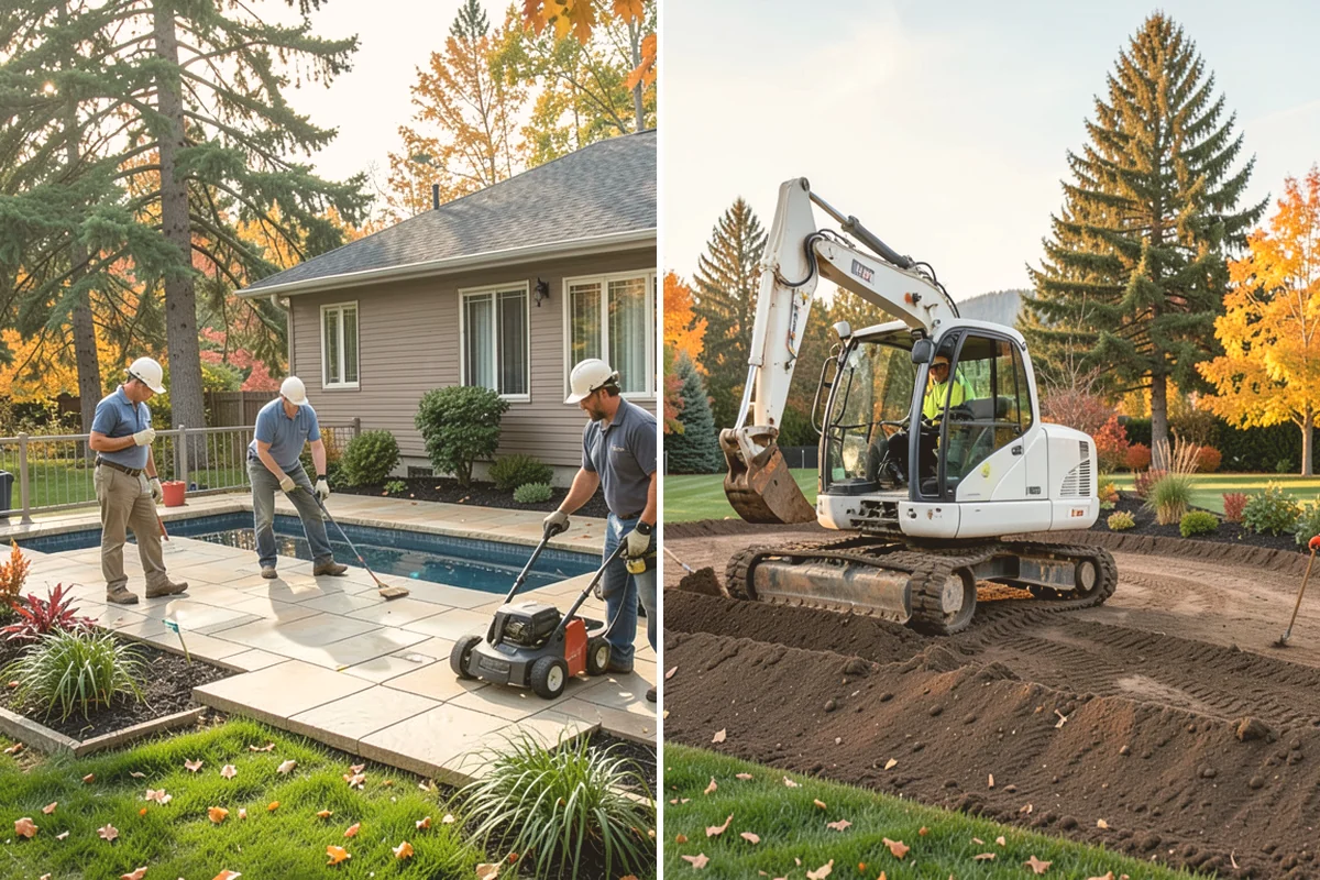 Segmental Block Retaining Wall in Newcastle, King County, WA - Excavate the slope and any geogrid embedment zone