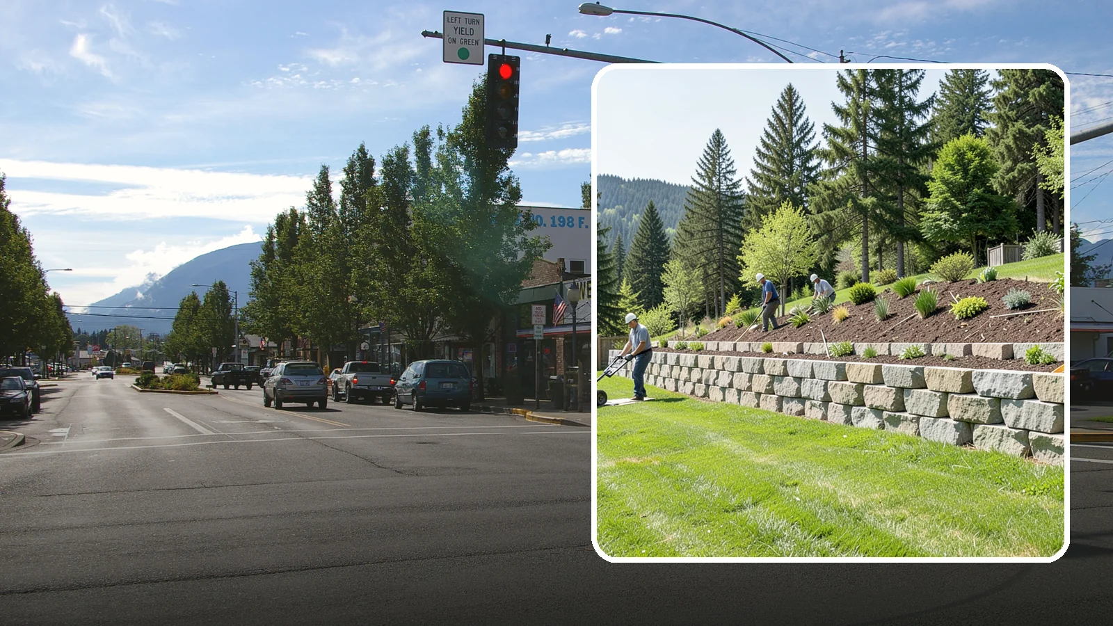 Segmental Block Retaining Wall in North Bend, King County, WA - An engineered mortarless wall of interlocking segmental units, ideal for taller PNW slopes that demand reinforcement and reliable...