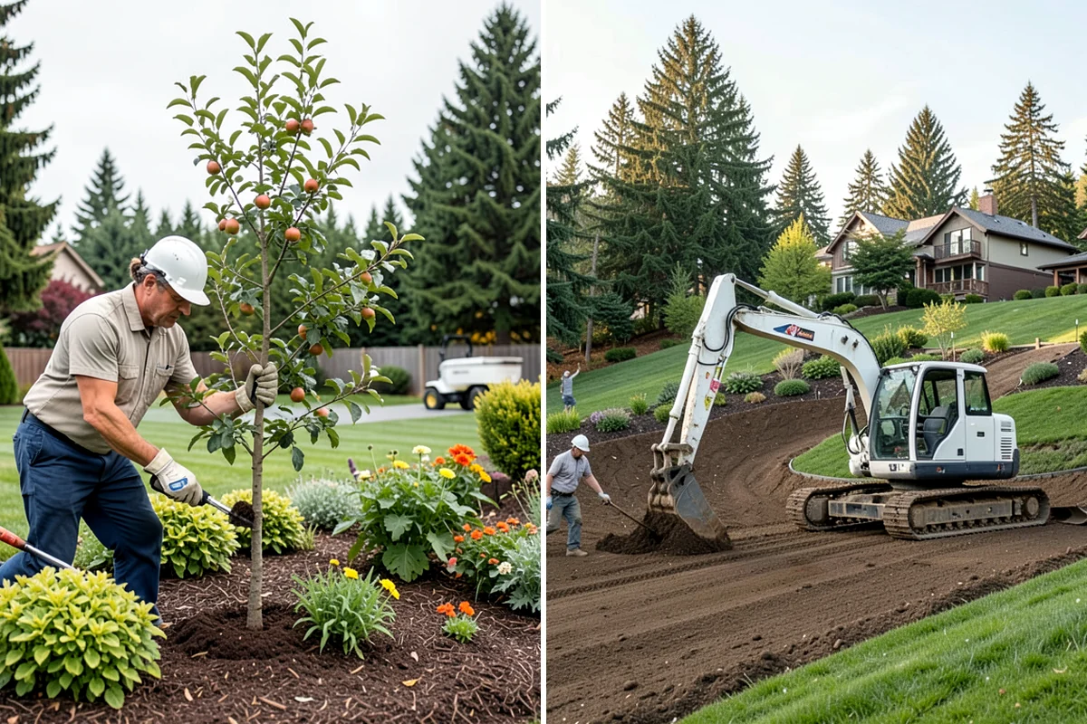 Segmental Block Retaining Wall in Puyallup, Pierce County, WA - Excavate the slope and any geogrid embedment zone