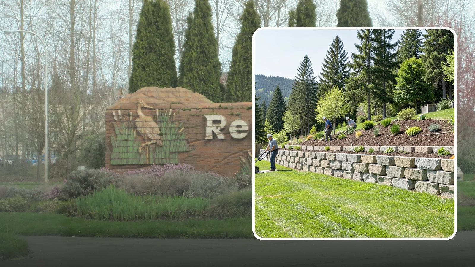 Segmental Block Retaining Wall in Renton, King County, WA - An engineered mortarless wall of interlocking segmental units, ideal for taller PNW slopes that demand reinforcement and reliable...