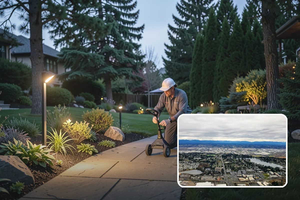Segmental Block Retaining Wall in SeaTac, King County, WA - Handles taller walls with geogrid reinforcement